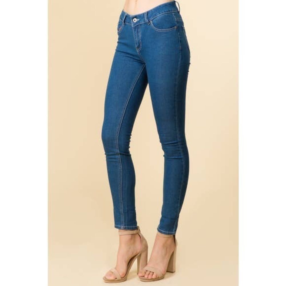 Low Rise Basic Stretch Skinny Denim Jeans - Picture 5 of 6